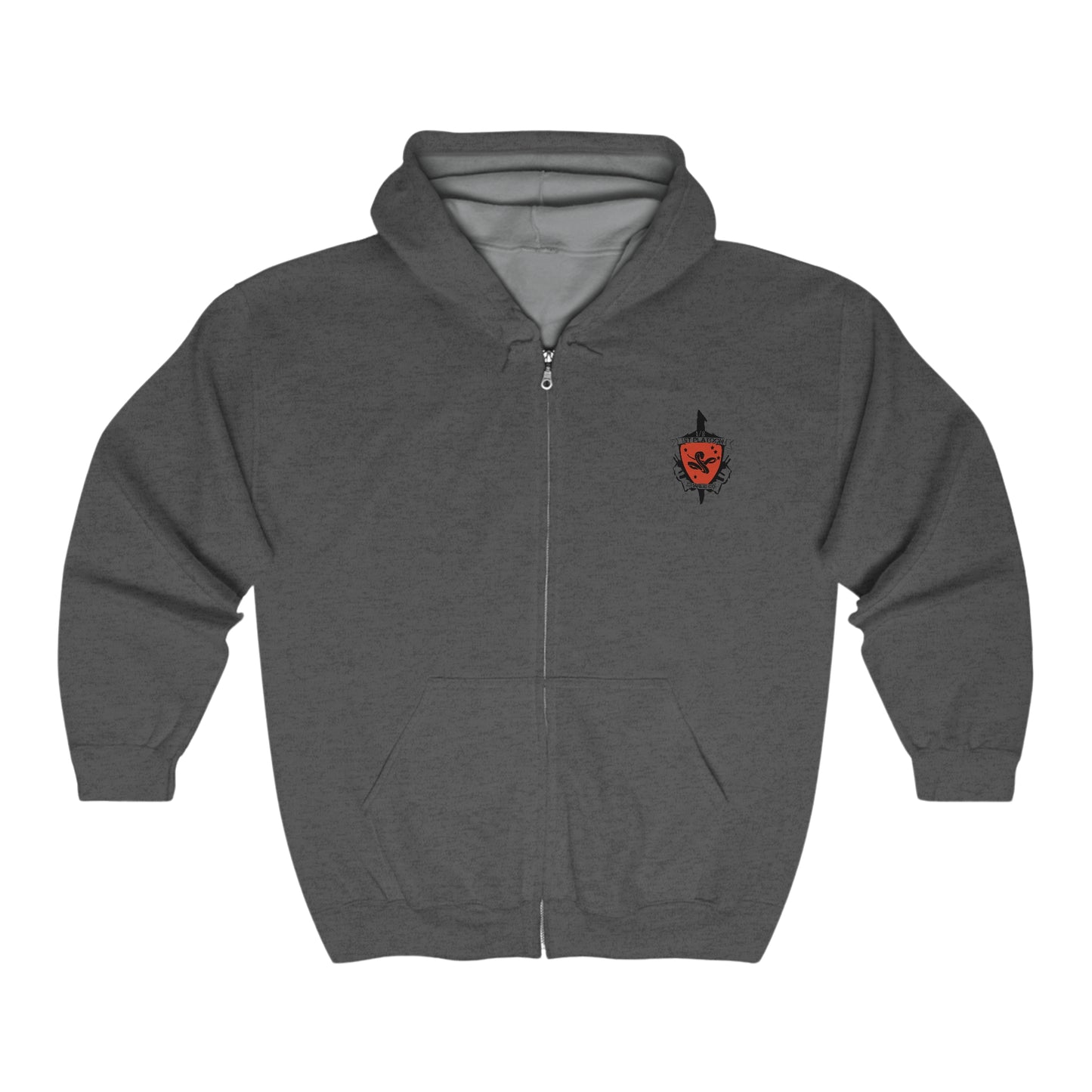 1st Platoon Charlie Co 1/8 HKIA Zip Hoodie