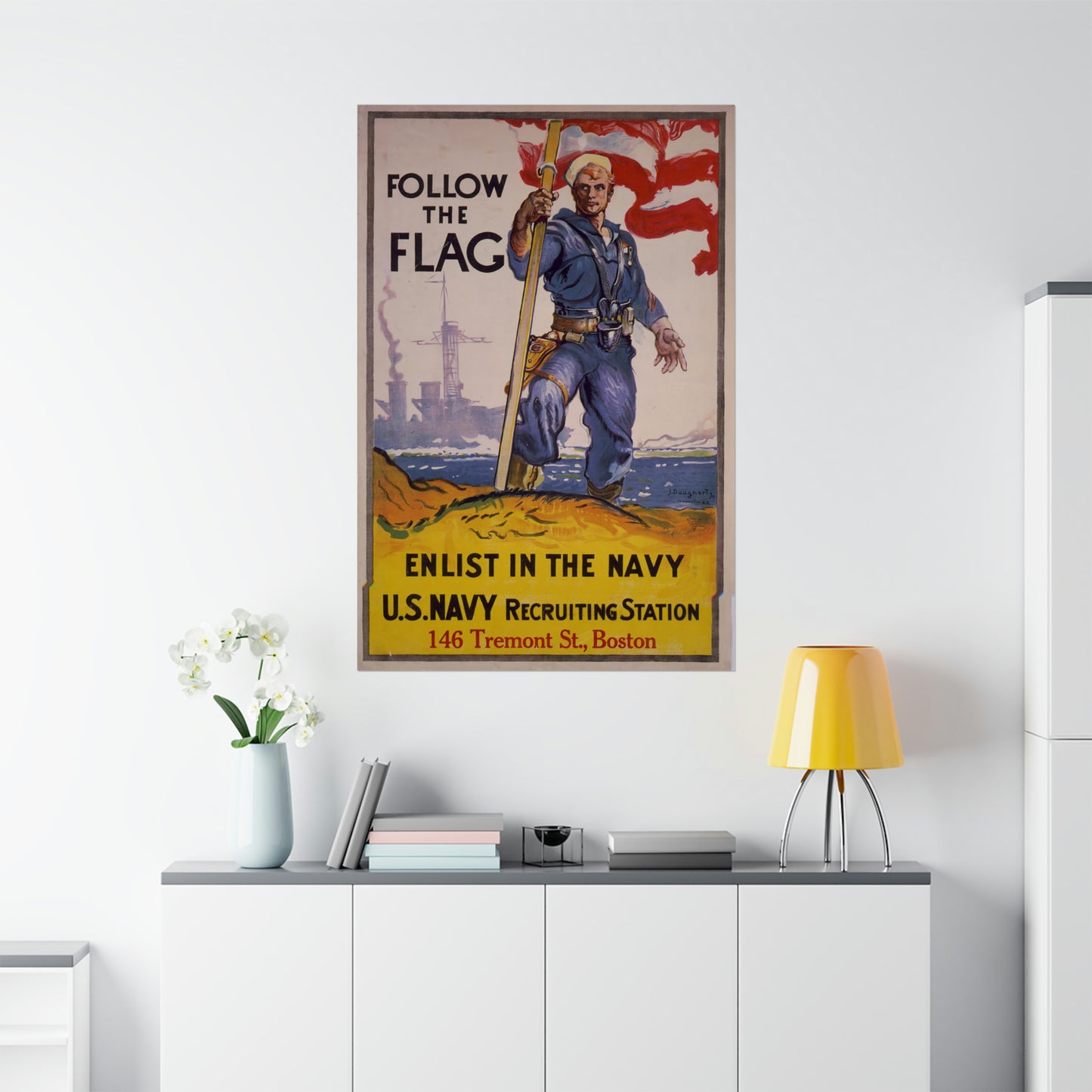 Follow the Flag WWI Navy Recruiting Poster