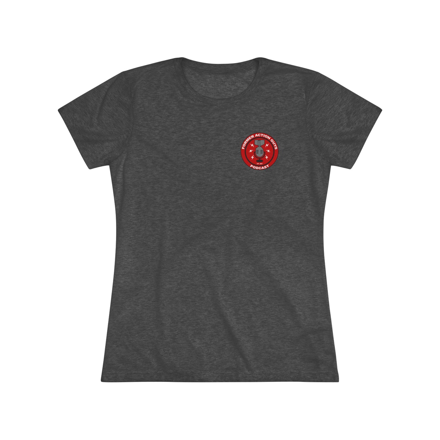 Women's Former Action Guys Podcast Athletic Tee