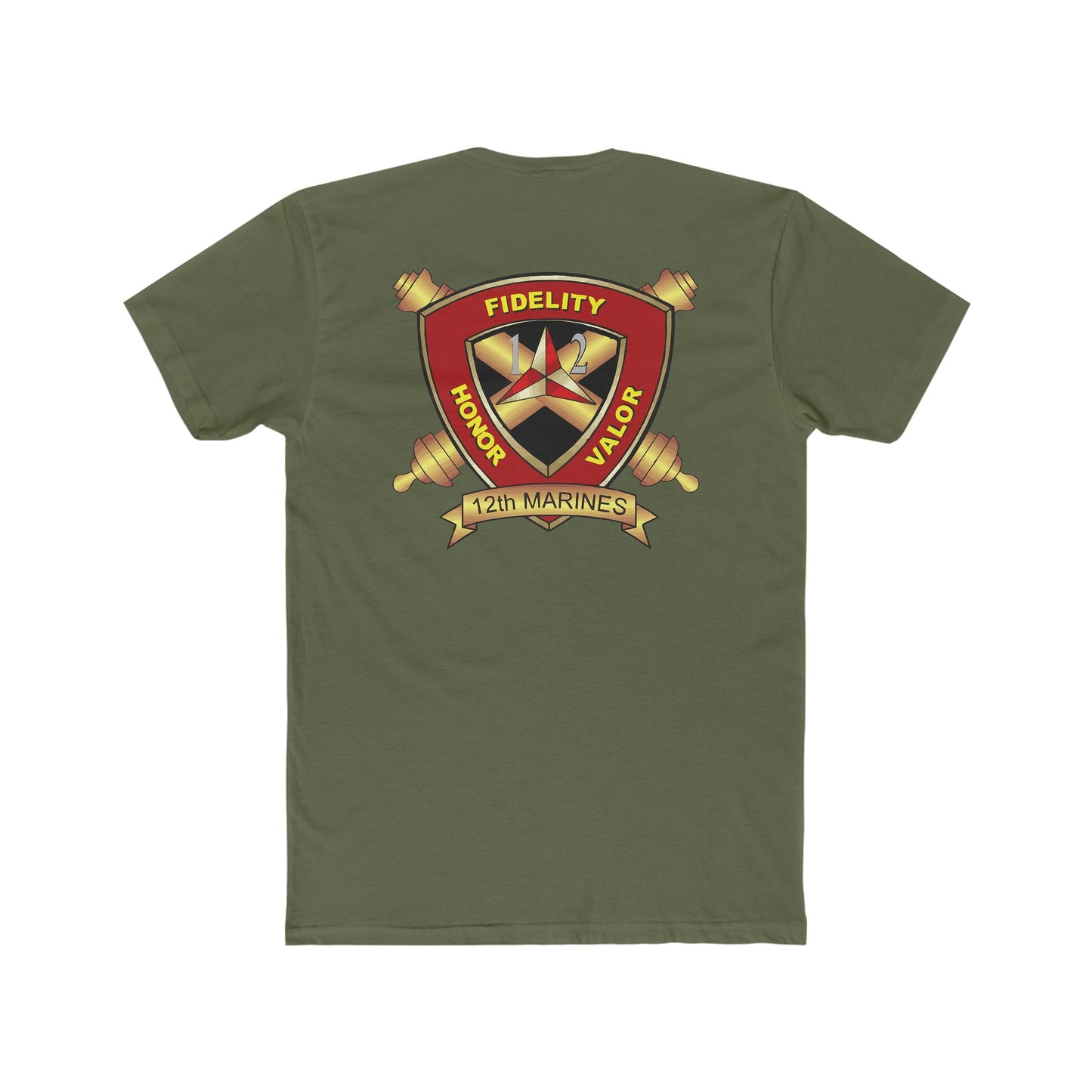 Military Green 12th Marine Regiment T-shirt