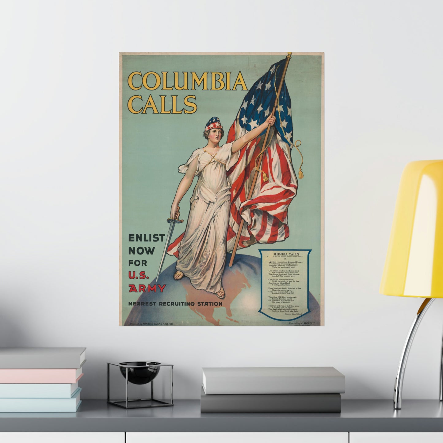Columbia Calls World War I Army Recruiting Poster