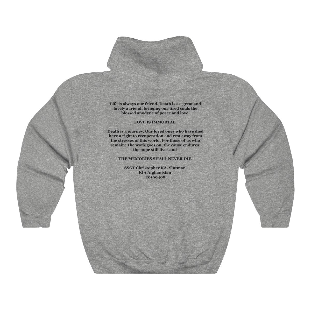 SSgt Slutman Memorial Hoodie