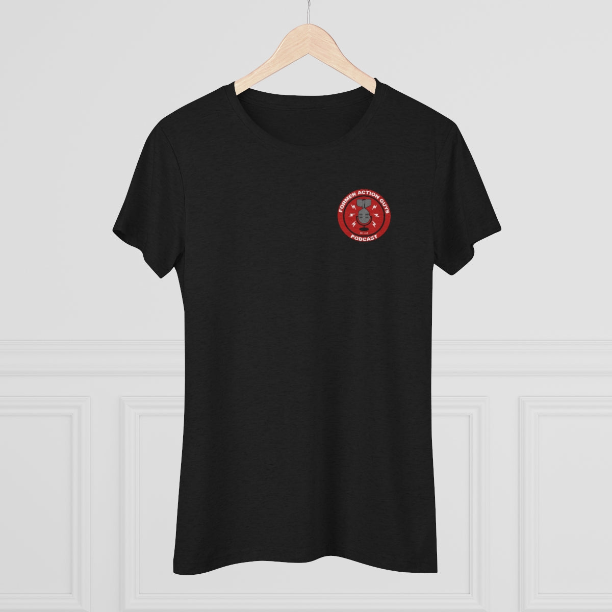Women's Former Action Guys Podcast Athletic Tee