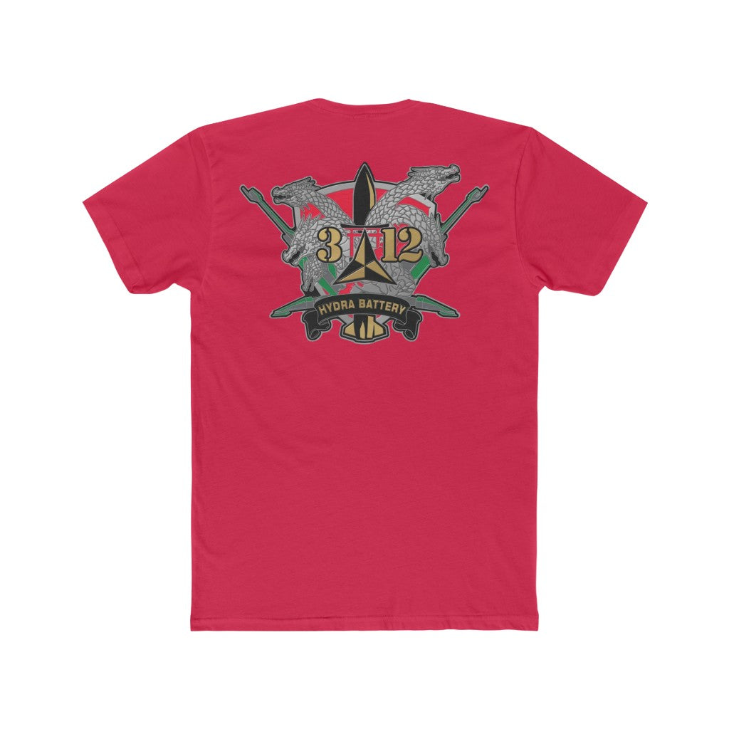 Red 3/12 H Battery Tee Back