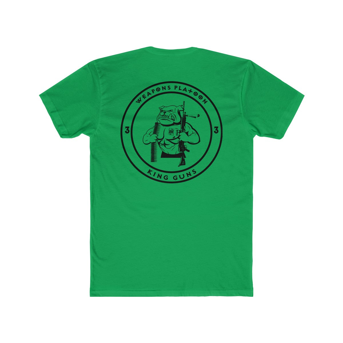 Green 3/3 Guns Tee Back