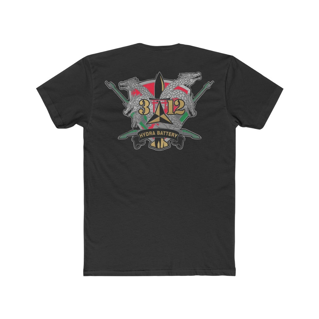Black 3/12 H Battery Tee Back