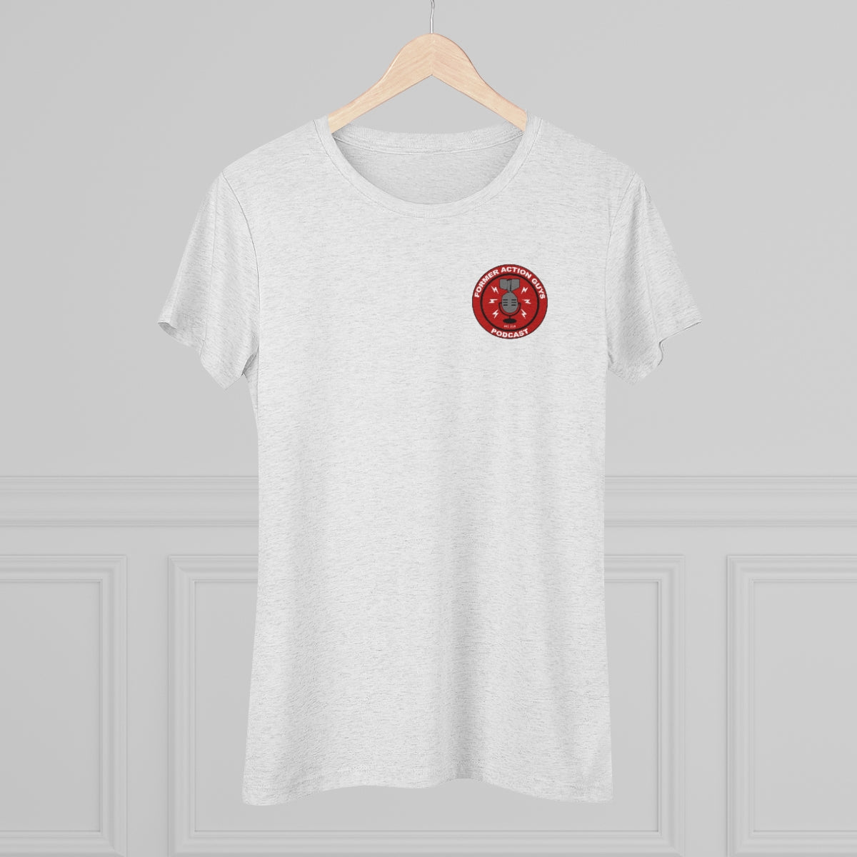Women's Former Action Guys Podcast Athletic Tee