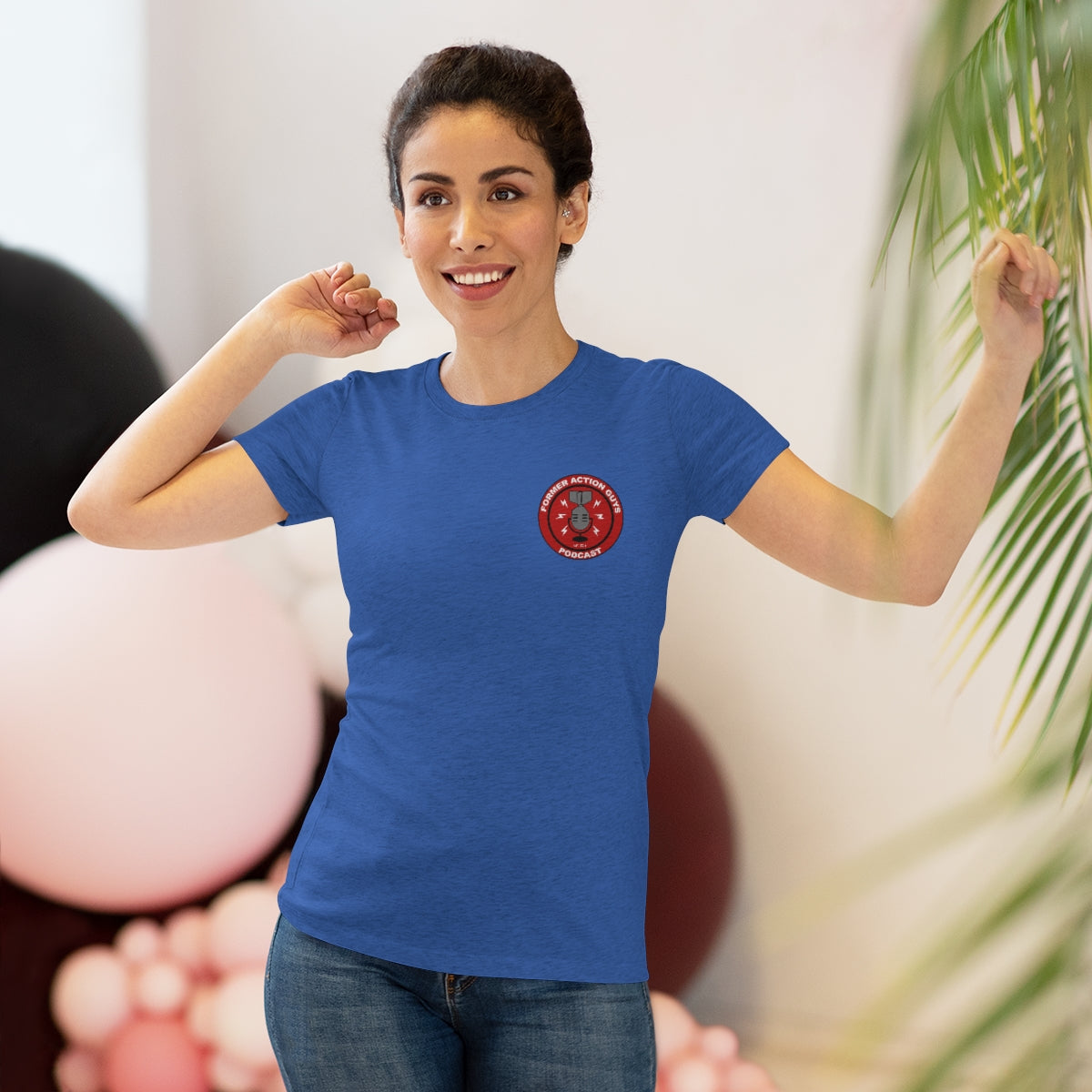 Women's Former Action Guys Podcast Athletic Tee
