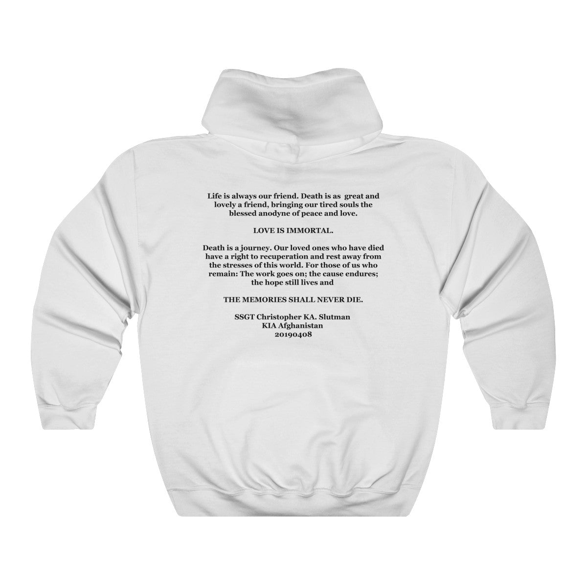 SSgt Slutman Memorial Hoodie
