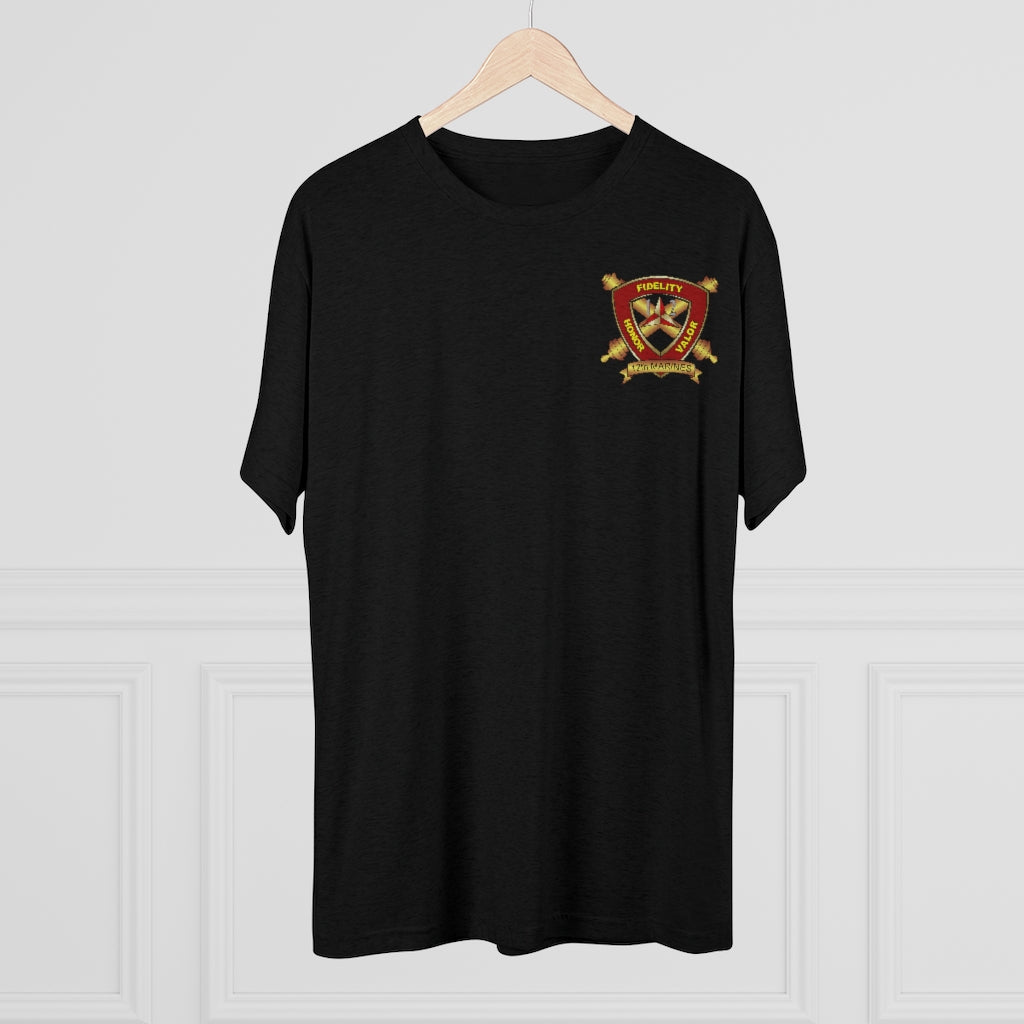 Black 12th Marine Regiment Tri-Blend Tee