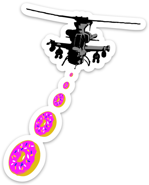 Hot Donuts Sticker