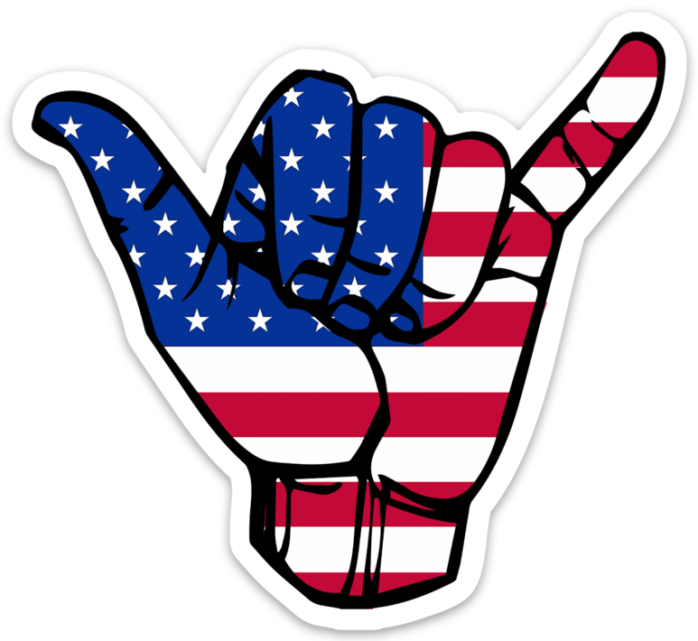 American Shaka Sticker