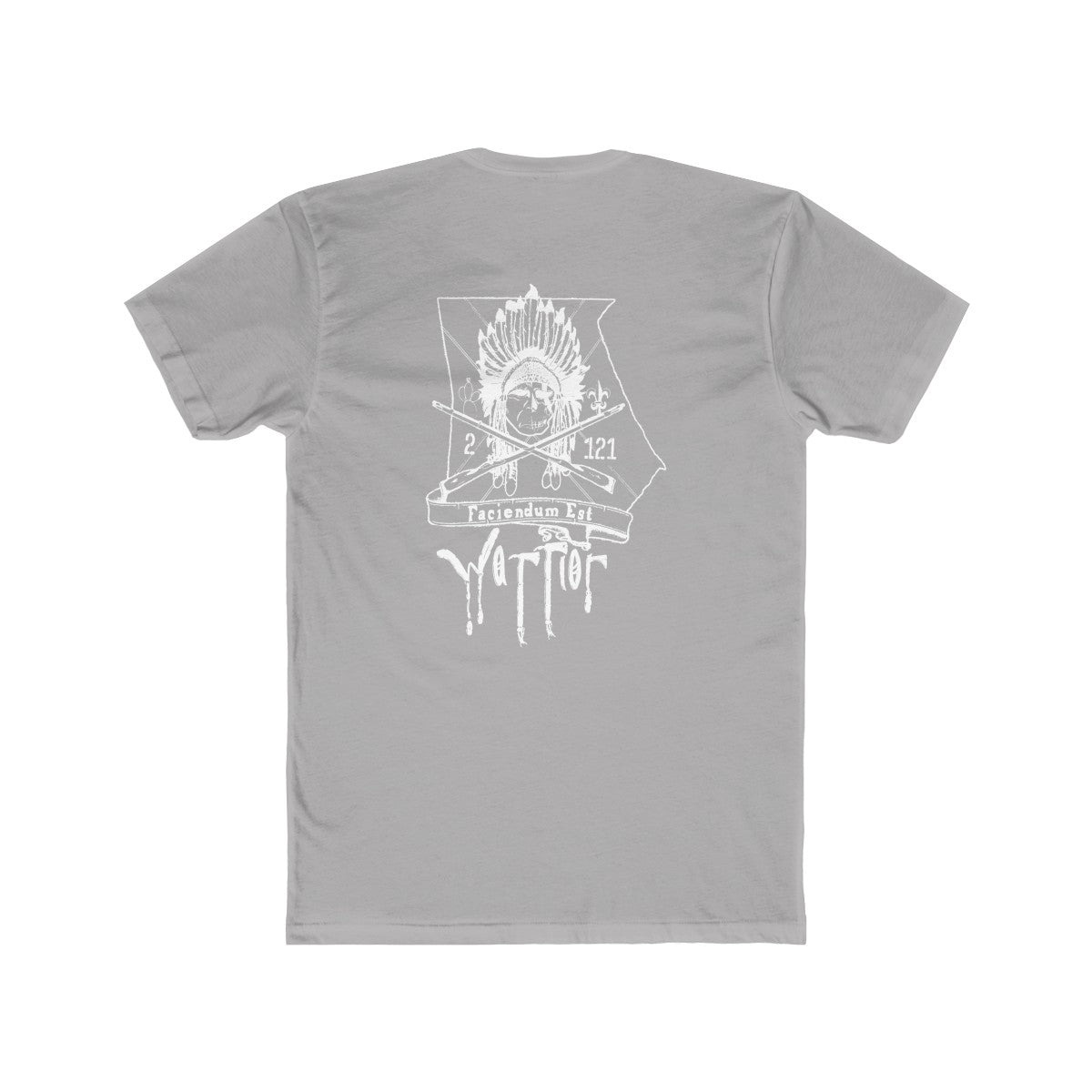 Grey 121st Infantry Regiment Tee Back