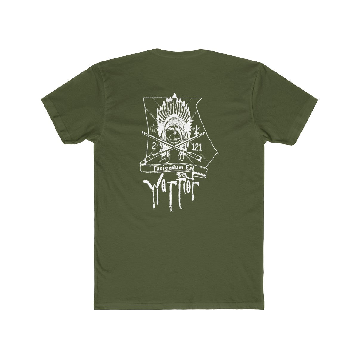 Military Green 121st Infantry Regiment Tee Back