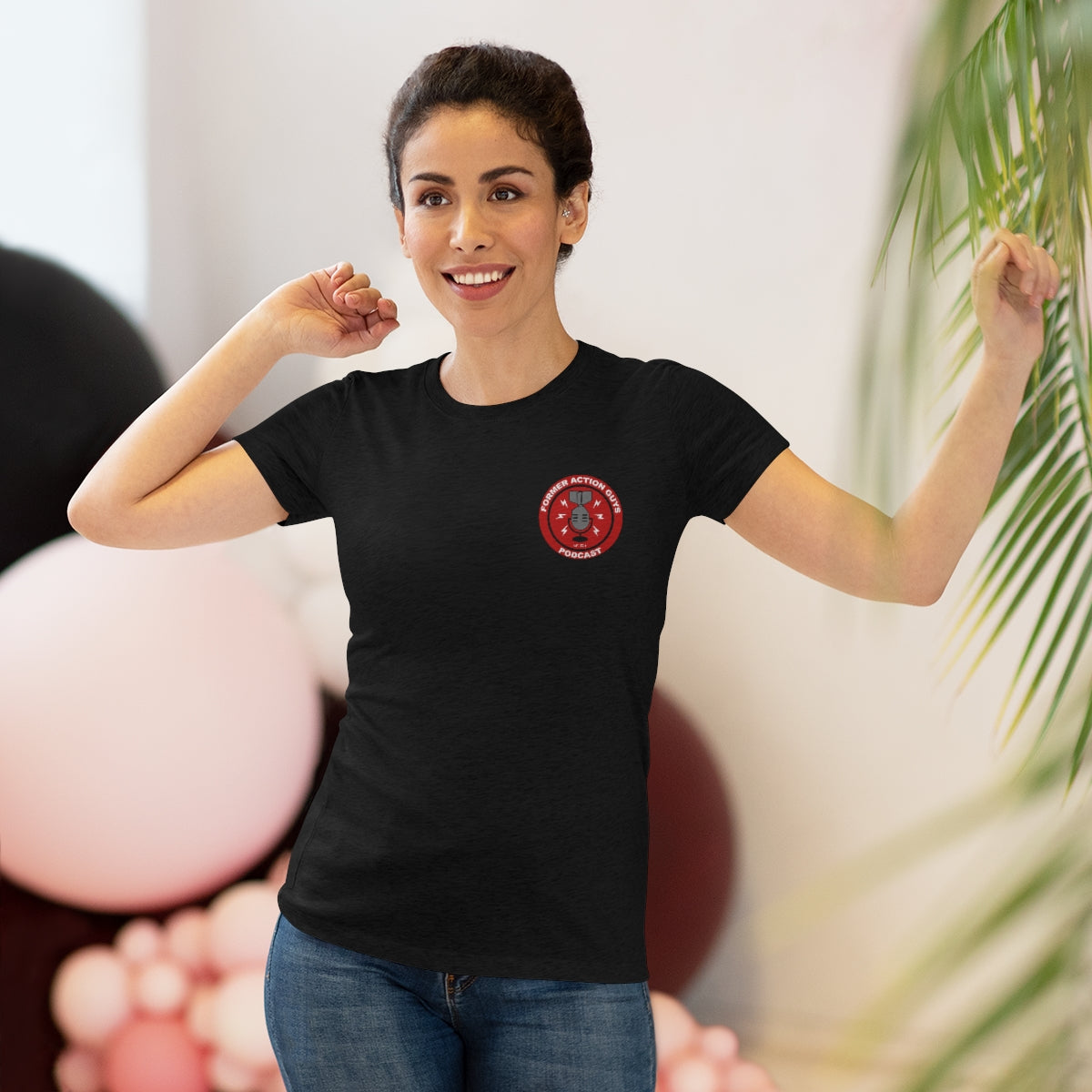 Women's Former Action Guys Podcast Athletic Tee
