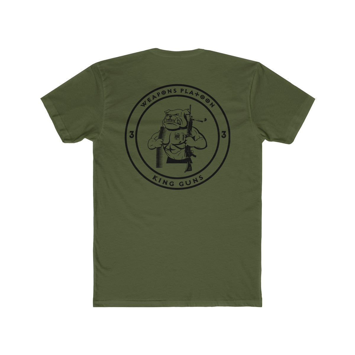 Green 3/3 Guns Tee Back
