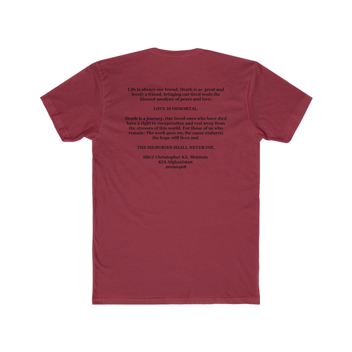 SSgt Slutman Memorial Tee