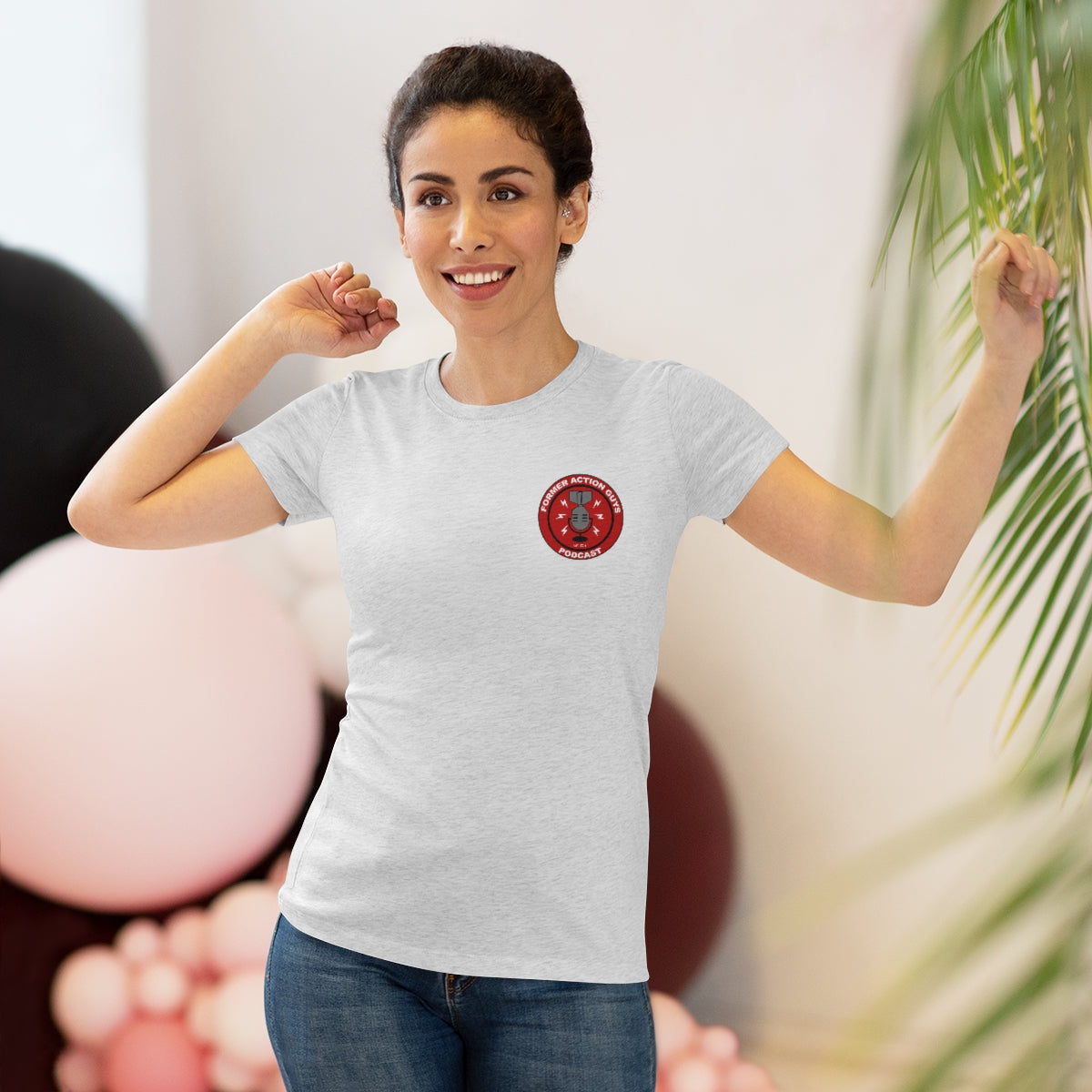 Women's Former Action Guys Podcast Athletic Tee