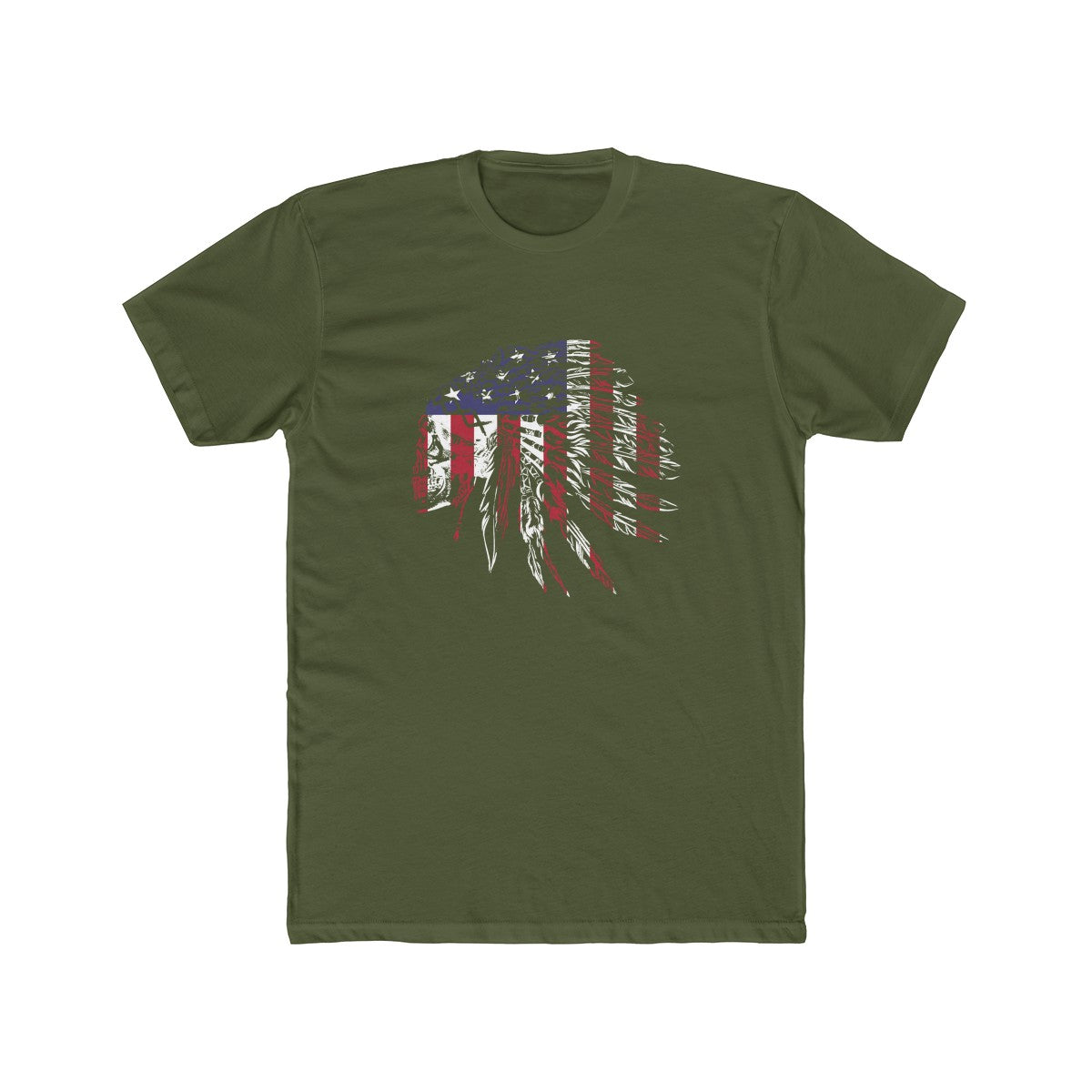 Military Green American Indian Tee