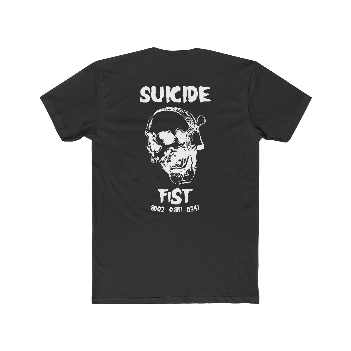 black 1st Battalion 7th Marine Regiment Suicide Charley FIST Tee