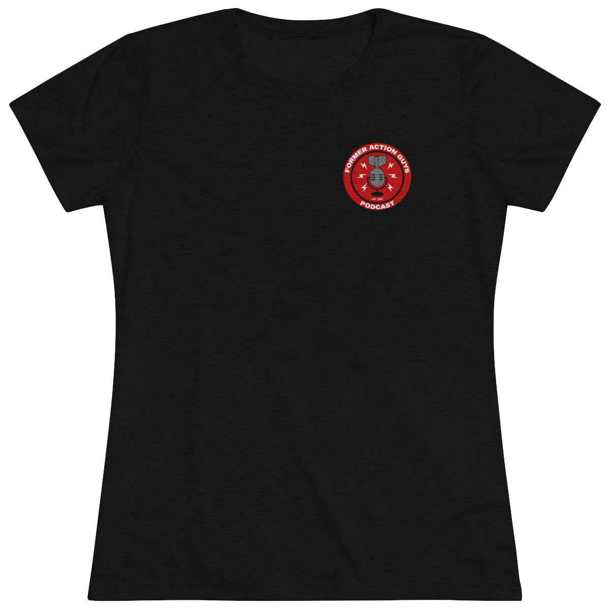 Women's Former Action Guys Podcast Athletic Tee