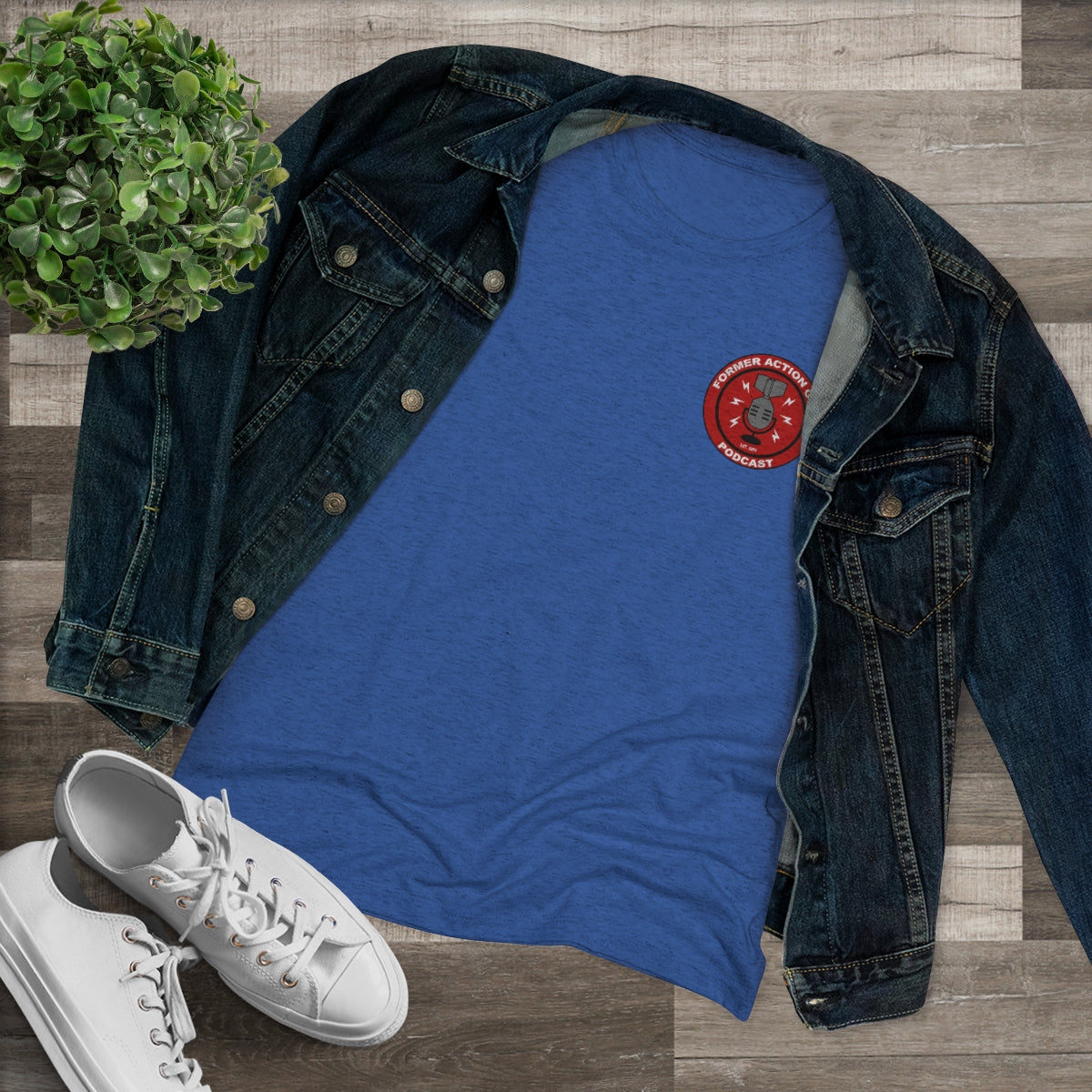 Women's Former Action Guys Podcast Athletic Tee