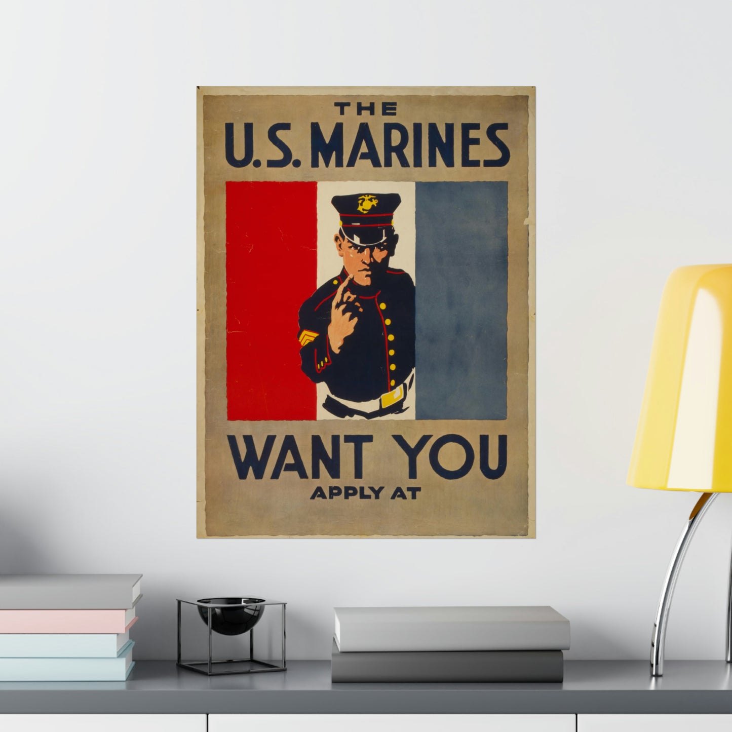 US Marines Want You WWI Recruiting Poster