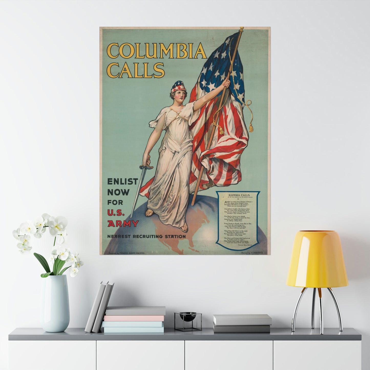 Columbia Calls WWI Army Recruiting Poster