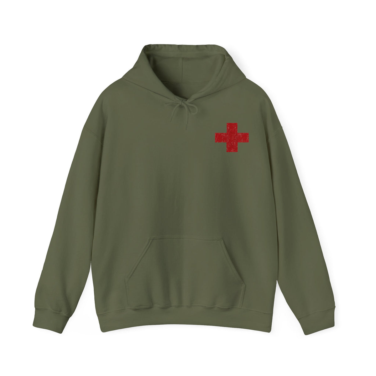 Military Green Bradley Health Clinic Hoodie, front