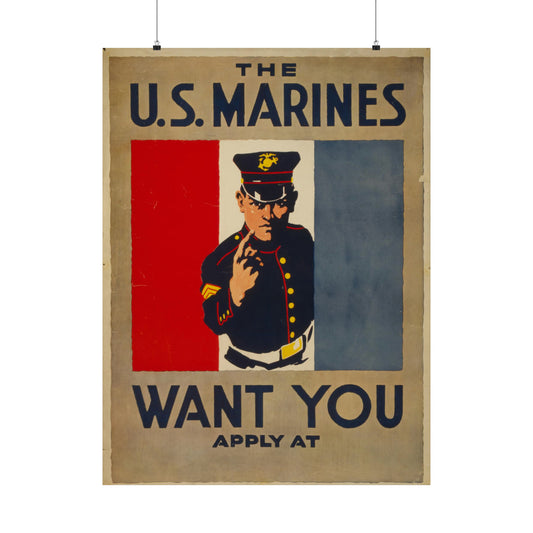 US Marines Want You WWI Recruiting Poster