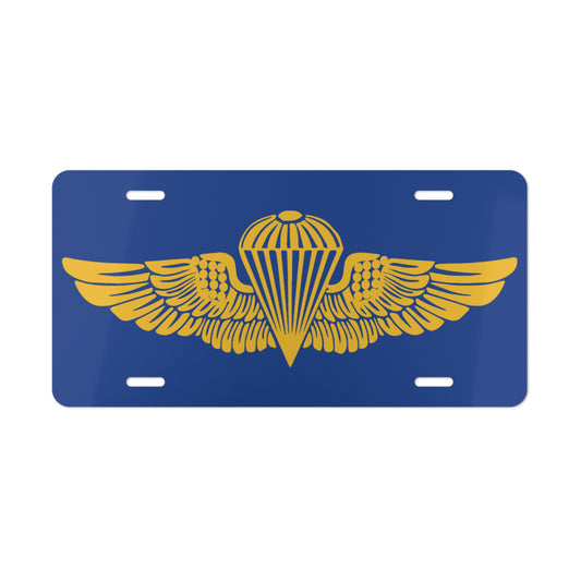 Gold Jump Wings on Blue Plate