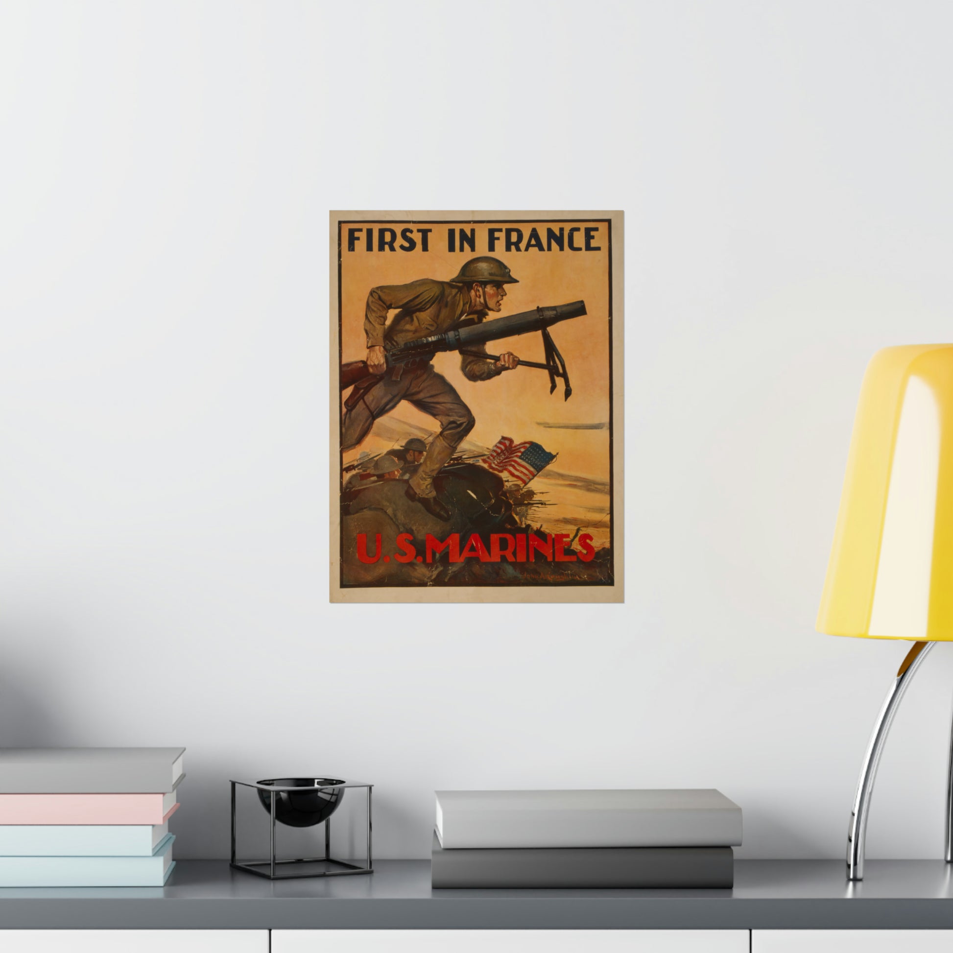 First in France World War I US Marine Corps Recruiting Poster