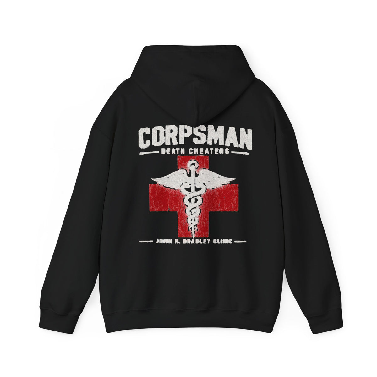 Black Bradley Health Clinic Hoodie, back