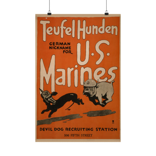 Marine Corps Teufel Hunden Poster