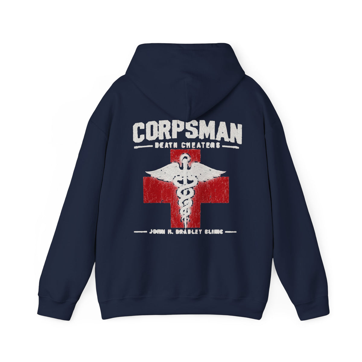 Navy Bradley Health Clinic Hoodie, back