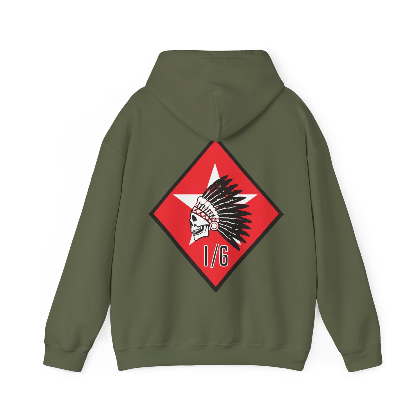 Military Green 1st Battalion 6th Marines Hoodie