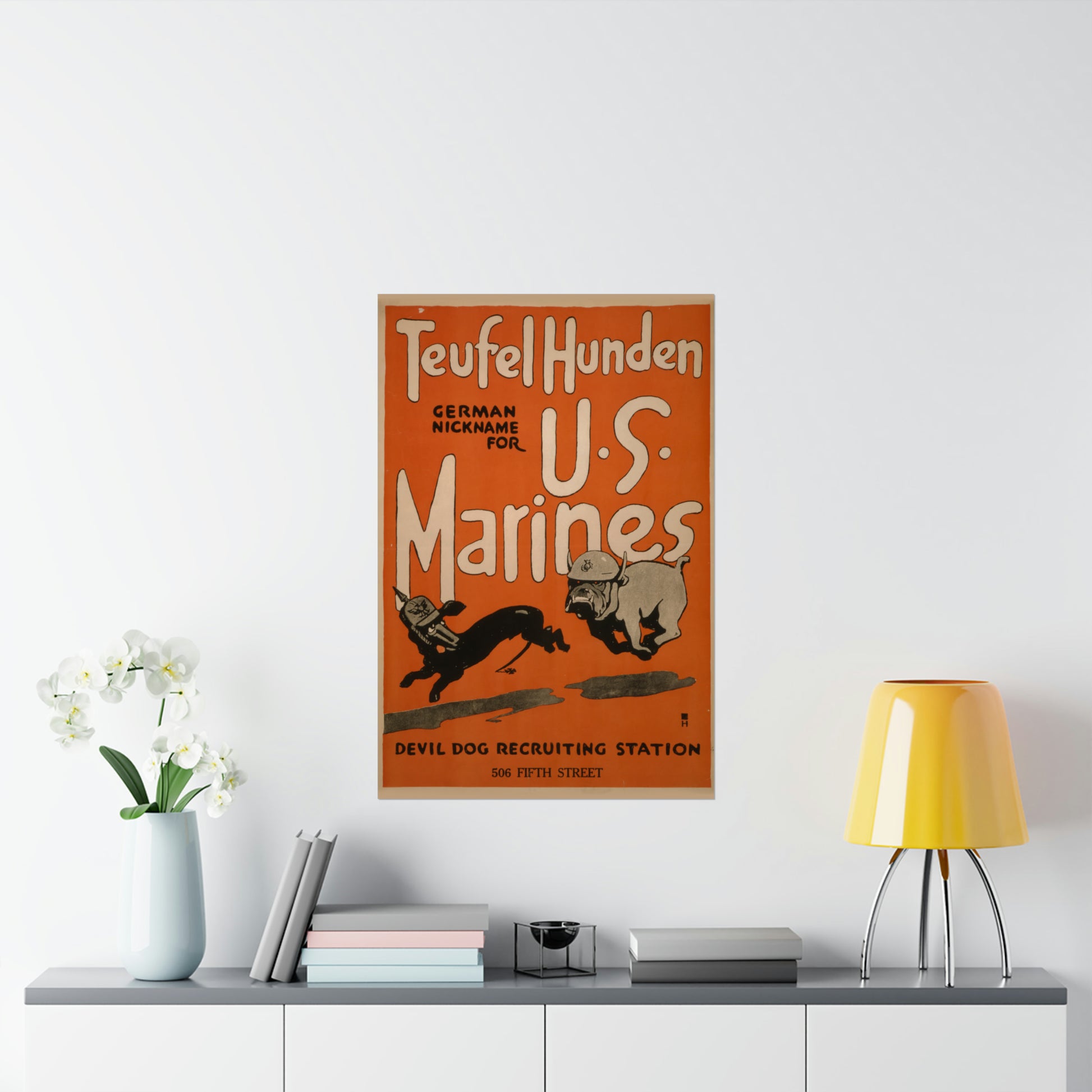 Marine Corps Teufel Hunden Recruiting Poster