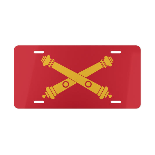 Artillery Crossed Cannons License Plate