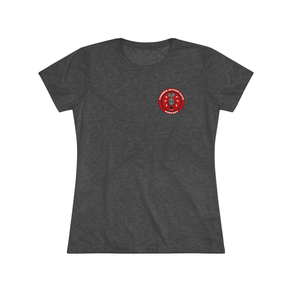Women's Former Action Guys Podcast Athletic Tee
