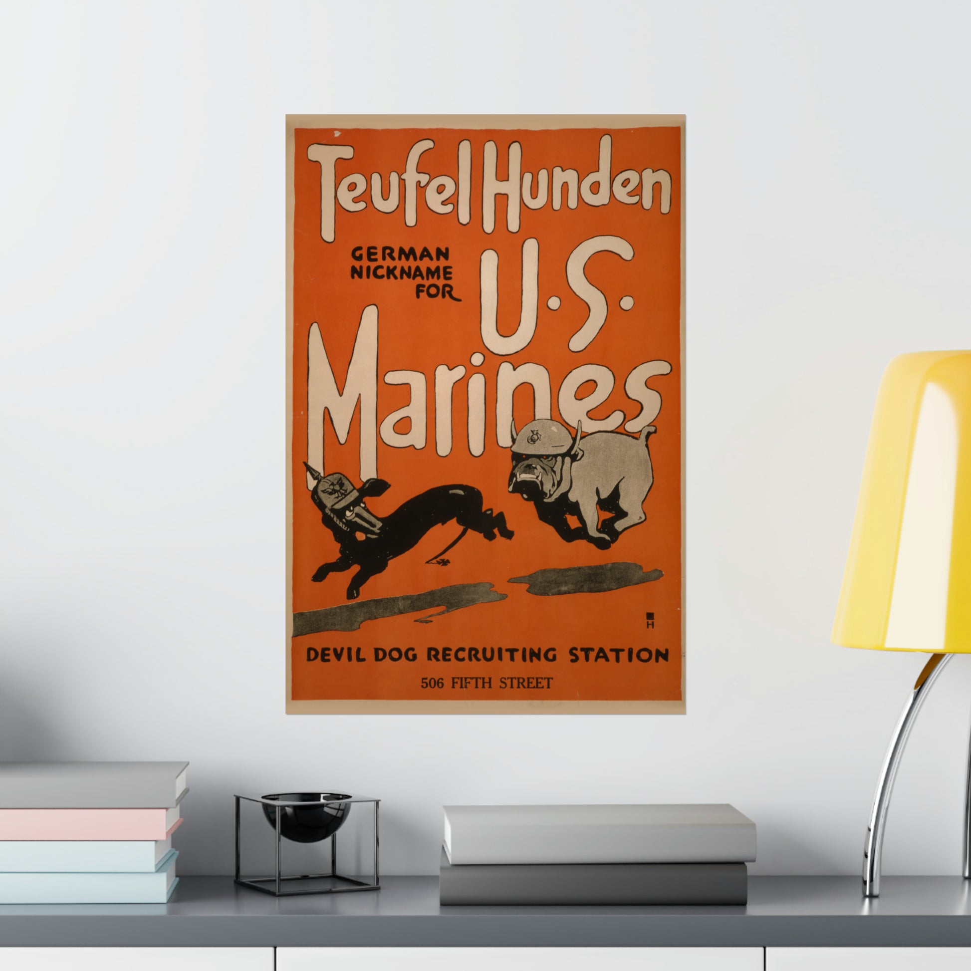 Marine Corps Teufel Hunden Poster