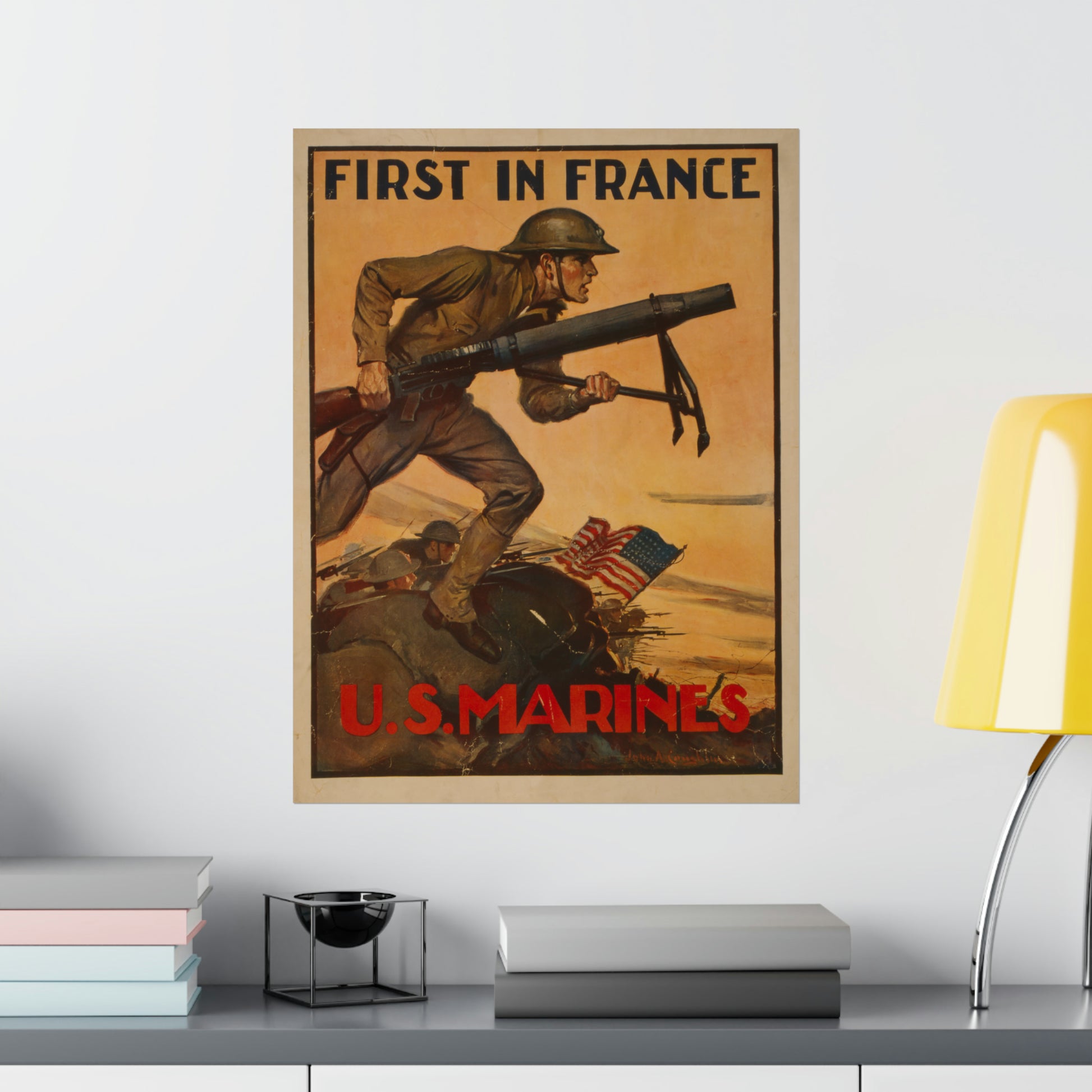 First in France WWI Marine Corps Recruiting Poster