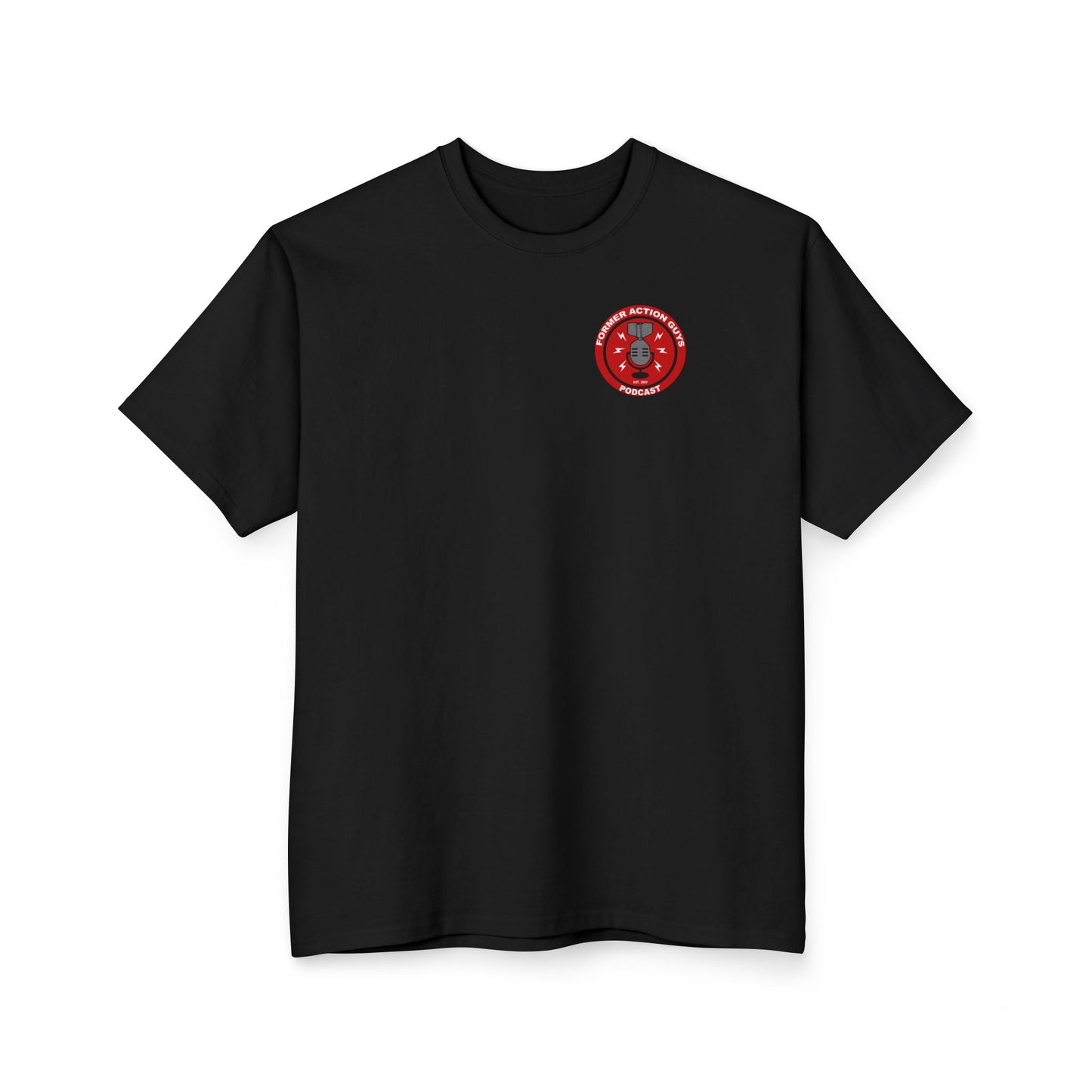 Former Action Guys Podcast Tall T-Shirt