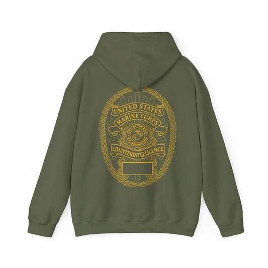 Military Green Marine Counterintelligence Hoodie