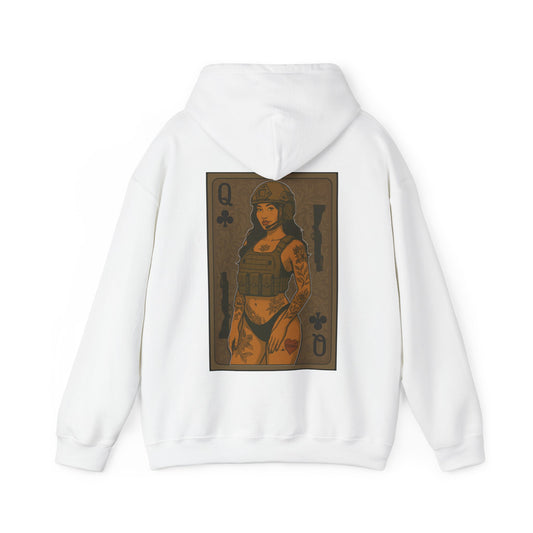 Queen of Clubs Infantry Hoodie