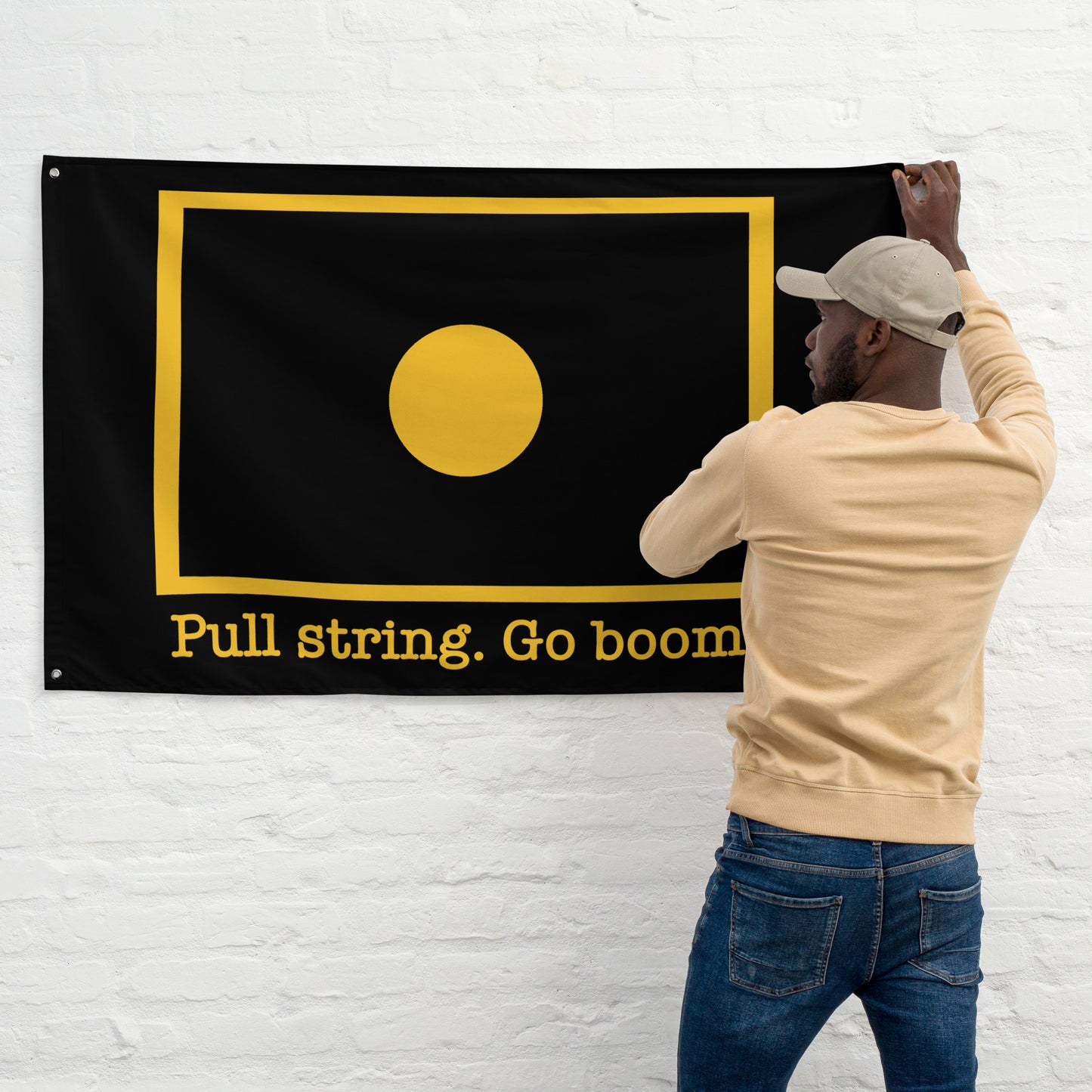 Artillery Pull String Go Boom Flag