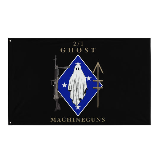 2nd Battalion 1st Marines Ghost Guns Flag