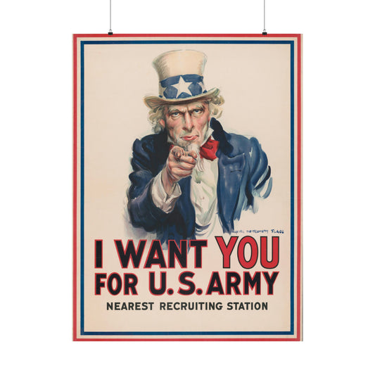 Uncle Sam WWI Army Recruiting Poster