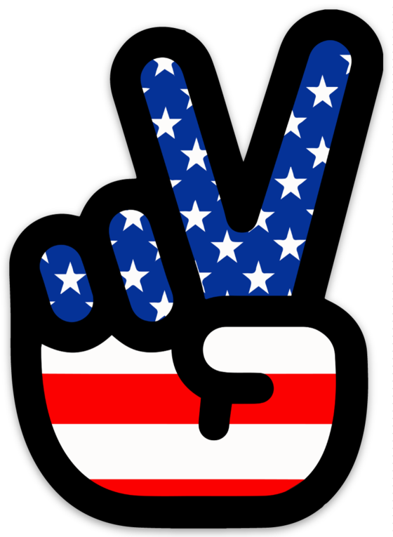American Peace Sticker