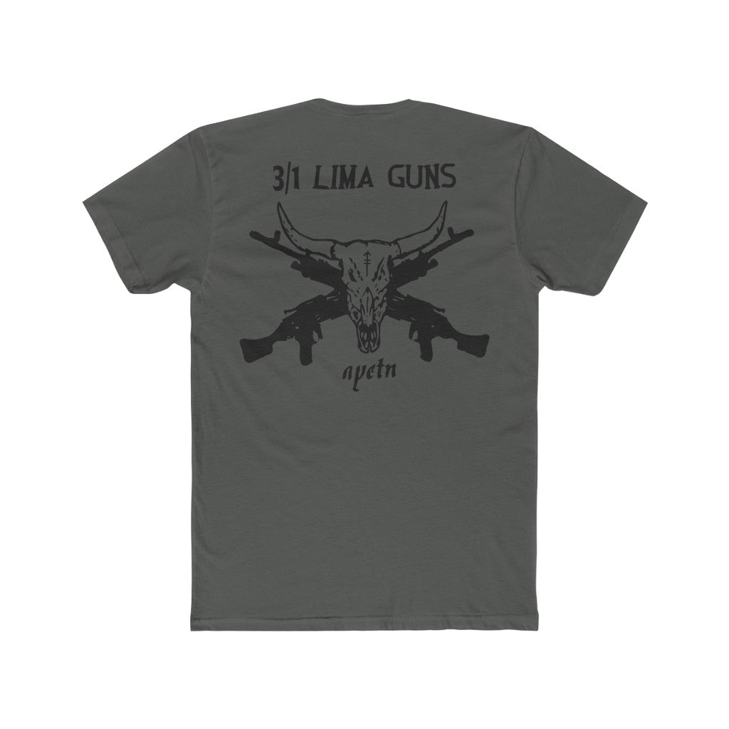Grey 3/1 Lima Guns Tee Black