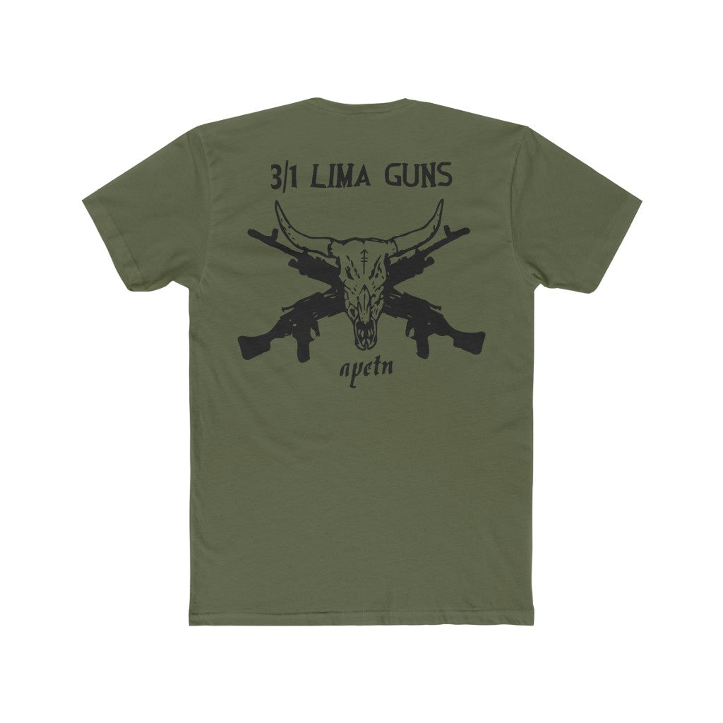 Green 3/1 Lima Guns Tee Back